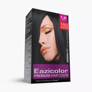 Eazicolor Premium Hair Color Kits for Women (1.0 Black)