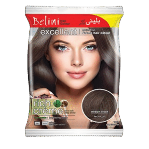 Belini Hair Color Sachet 12 PCS (Medium Brown)