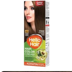 Hello Hair - Hair Color Medium Golden Brown 4.3 (Retail-300)