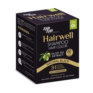 Kala Kola Hairwell Shampoo Color Sachet 10 PCS (01 Natural Black)