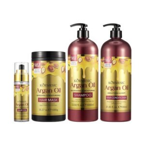 Kormesic Argan Shampoo, Conditioner, Hair Mask & Serum Set