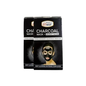 Charcoal Black Mask With Urgent Facial Sachet12 PCS