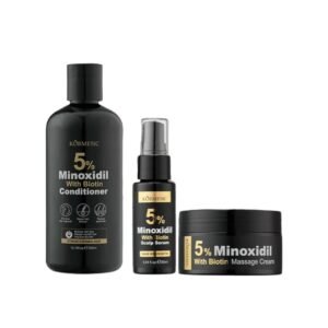 Kormesic 5% Minoxidil With Biotin Conditioner, Serum & Hair Massage Cream Set