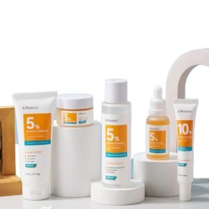 Kormesic 5% Benzoyl Peroxide Cream, Serum, Cleanser, Acne Gel & Essence Water Set